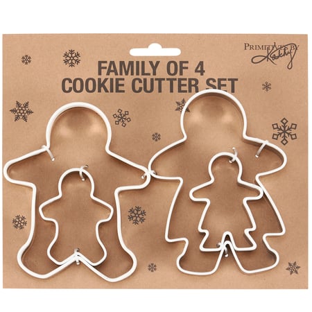 Gingerbread Family Cookie Cutter Set - Metal, Silicone