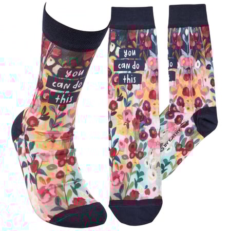 You Can Do This Socks - Polyester, Spandex