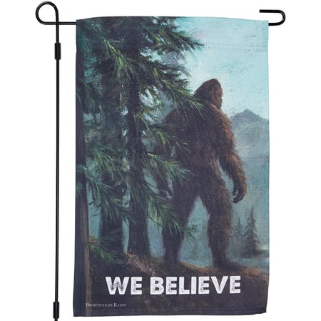 We Believe Bigfoot Garden Flag - Polyester