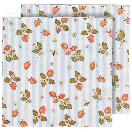 Strawberry Beverage Napkin - Paper