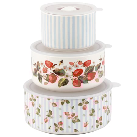 Strawberry Server Set - Stoneware, Plastic