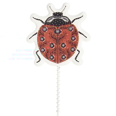 Ladybug Garden Pick - Metal