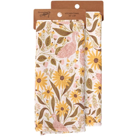 Goose Folk Art Kitchen Towel - Cotton, Terrycloth