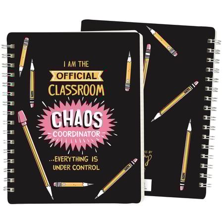 Classroom Chaos Spiral Notebook - Paper, Metal
