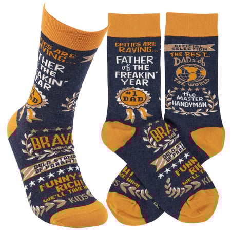 Father Of The Year Socks - Cotton, Nylon, Spandex