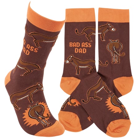 Bad Ass Dad Socks - Cotton, Nylon, Spandex