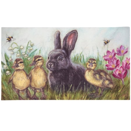Garden Friends Rug - Polyester, PVC Skid-Resistant Backing