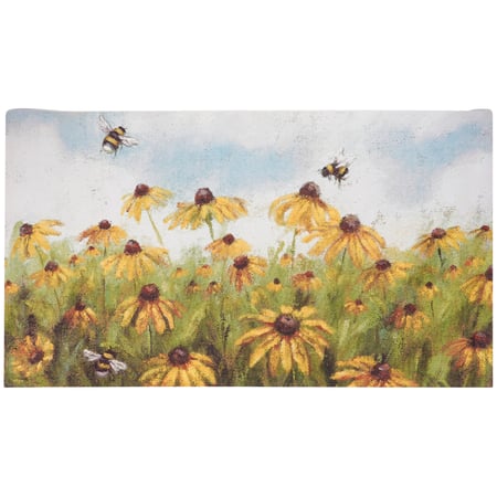 Black Eyed Susan Rug - Polyester, PVC Skid-Resistant Backing