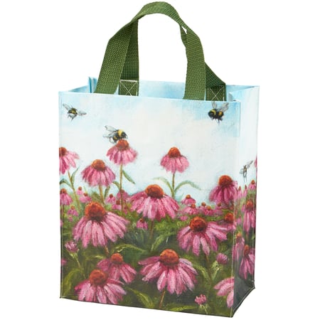 Pink Coneflower Daily Tote - Post-Consumer Material, Nylon