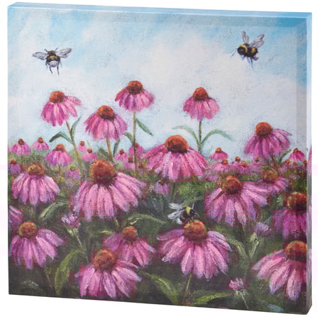 Pink Coneflower Canvas Wall Art - Wood, Canvas
