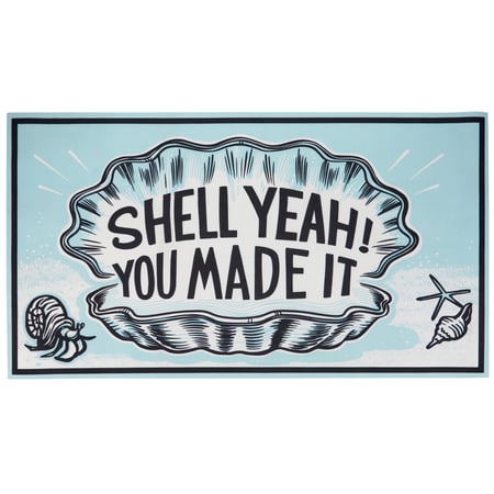 Shell Yeah Rug - Polyester, PVC skid-resistant backing