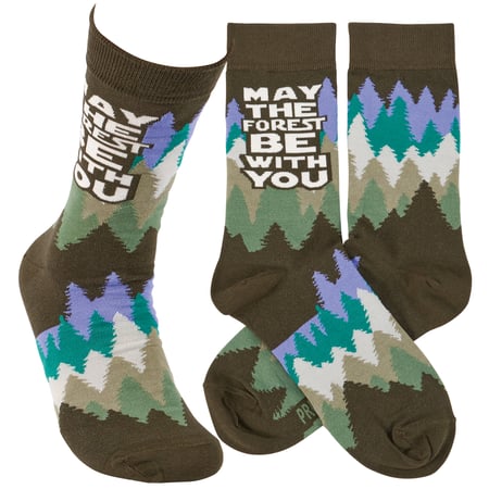 May The Forest Be With You Socks - Cotton, Nylon, Spandex