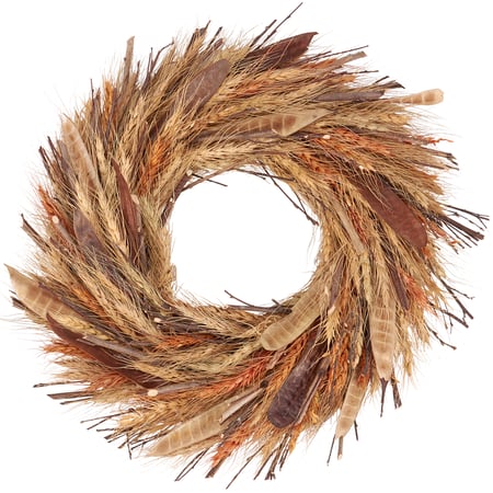 Rustic Nature Wreath - Natural Foliage, Foam, Wood