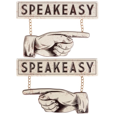 Speakeasy Wall Decor Set - Metal