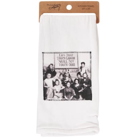 Lips That Touch Liquor Kitchen Towel - Cotton, Terrycloth