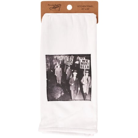 We Want Beer Kitchen Towel - Cotton, Terrycloth