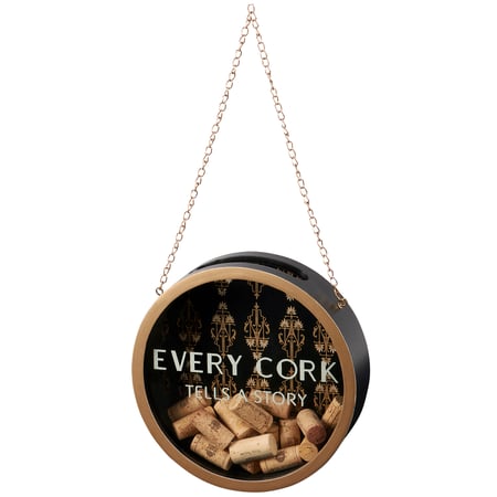 Every Cork Tells A Story Cork Holder - Wood, Glass, Metal