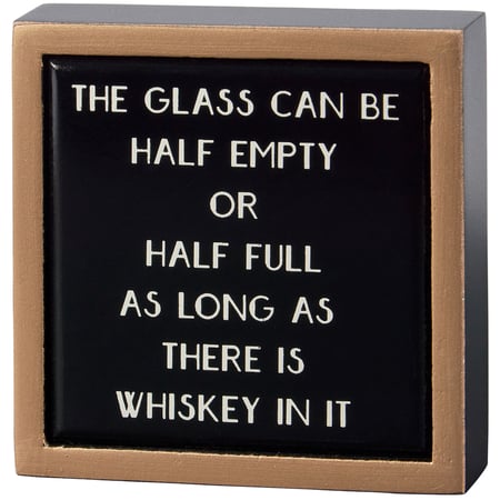 Whiskey In It Box Sign Mini - Wood