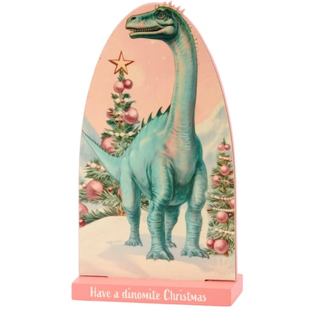 Dinomite Christmas Stand Up - Wood, Paper