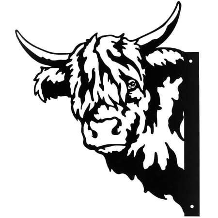 Highland Cow Metal Outdoor Art - Metal