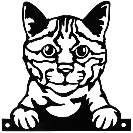Cat Metal Outdoor Art - Metal