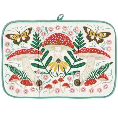 Mushroom Art Drying Mat - Polyester, Foam