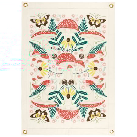 Mushroom Art Wall Banner - Canvas, Metal