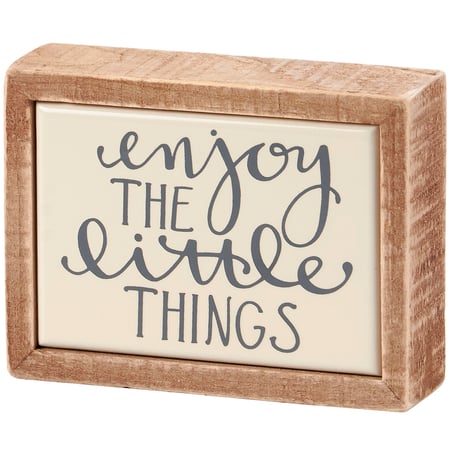 Little Things Box Sign Mini - Wood