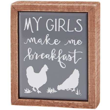 Make Me Breakfast Box Sign Mini - Wood