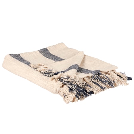 Blue Stripe Throw - Cotton