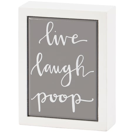 Live Laugh Box Sign Mini - Wood