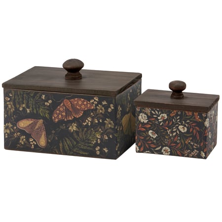 Hidden Garden Bin Set - Metal, Paper, Wood