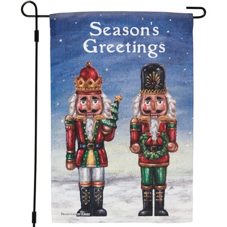 Season's Greetings Garden Flag - Polyester