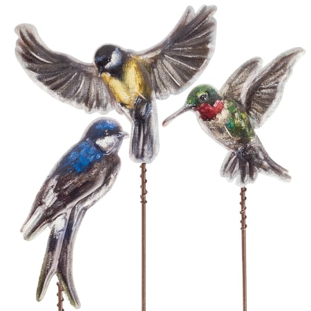 Bird Garden Pick Set - Metal