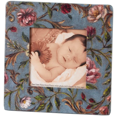 Floral Nouveau Photo Frame - Metal, Paper, Glass