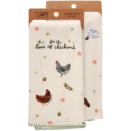 Love Of Chickens Kitchen Towel - Cotton, Terrycloth