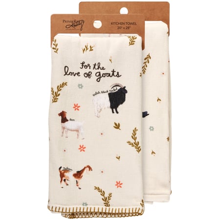 Love Of Goats Kitchen Towel - Cotton, Terrycloth