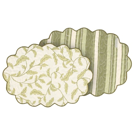 Green Botanical Placemat - Cotton