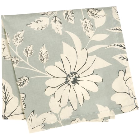 Blue Floral Napkin - Cotton