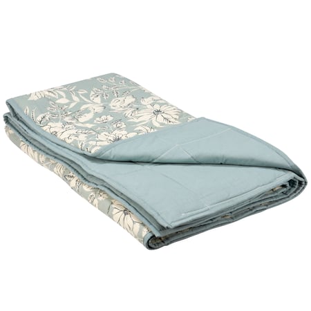 Blue Floral Throw - Cotton