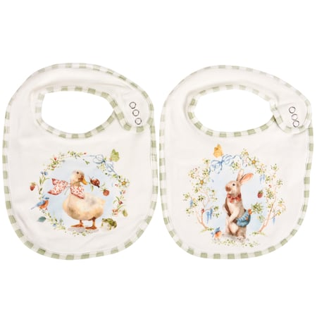 Garden Friends Bib Set - Cotton, Metal