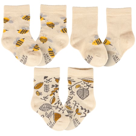 Bees Baby Sock Set - Cotton, Nylon, Spandex