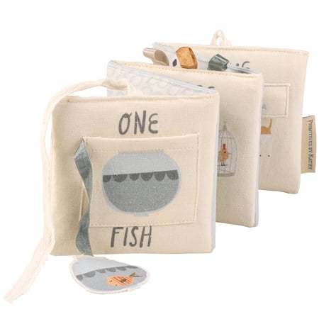 Pets Soft Book - Cotton, Cardboard, Foam, Squeaker, Ribbon, String