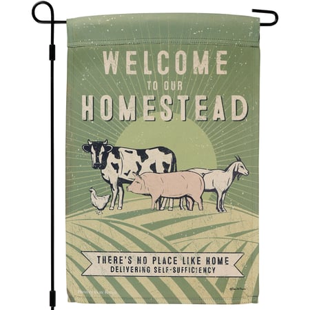Homestead Garden Flag - Polyester