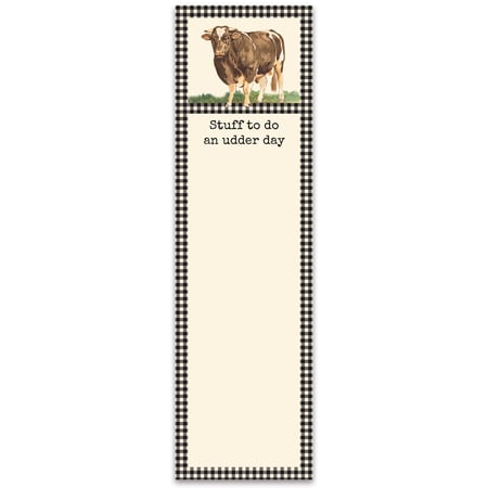 Stuff To Do An Udder Day List Pad - Paper, Magnet