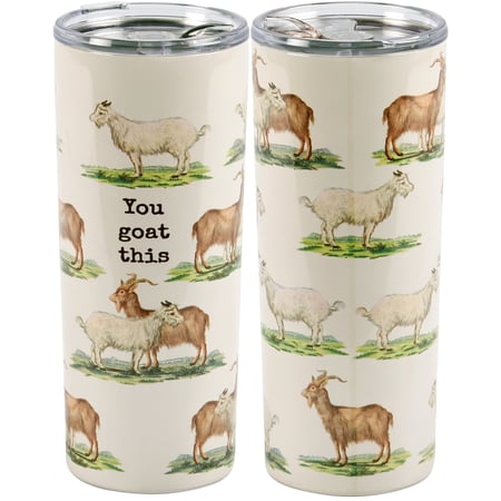 You Goat This Coffee Tumbler - Stainless Steel, Plastic