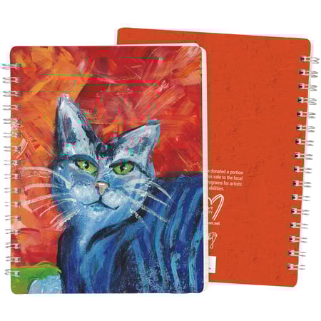 Colorful Cat Spiral Notebook - Paper, Metal