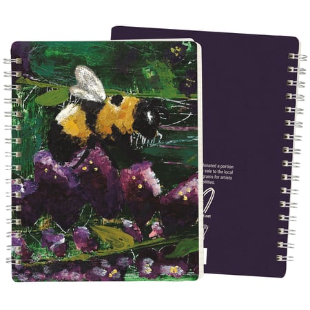 Pollinator Bee Spiral Notebook - Paper, Metal