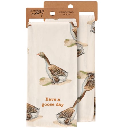 Have A Goose Day Kitchen Towel - Cotton, Linen