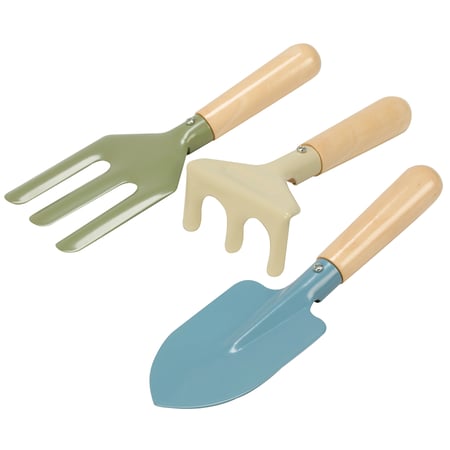 Garden Tools Play Set - Wood, Metal, Cotton